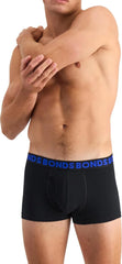 Bonds Men's Classic Boxer Briefs 3-pack – Soft Cotton-blend, Everyday Comfort Underwear, Black