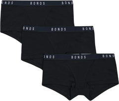 Bonds Women's Underwear Boy Shorts Pack, Luxe Originals Boyfit Panties, Cotton/Modal-Blend Underwear, 3-Pack