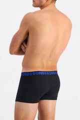 Bonds Men's Classic Boxer Briefs 3-pack – Soft Cotton-blend, Everyday Comfort Underwear, Black