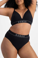 Bonds Women's Seamless Stretch Rib Hipster High Leg Underwear for Women, 3-pack