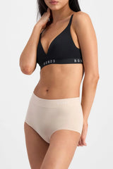 Bonds Women's Seamless Invisi Full Brief Underwear in Cotton-rich Blend for Women, 3-pack