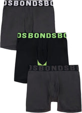 Bonds Men's Underwear Anti-Chafing Boxer Briefs Pack, Chafe Off Men's Boxer Briefs, Viscose/Bamboo Underwear for Men