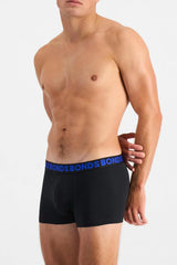 Bonds Men's Classic Boxer Briefs 3-pack – Soft Cotton-blend, Everyday Comfort Underwear, Black