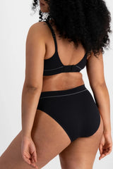 Bonds Women's High-Waist Bikini Underwear, Seamless Ribbed Stretch, High-Leg, Everyday Comfort