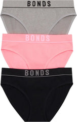 Bonds Women's Seamless Stretch Rib Hipster High Leg Underwear for Women, 3-pack