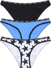 Bonds Women's High-cut Bikini Panties 3-pack – Stretch Cotton-blend, Soft Everyday Comfort