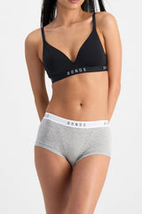 Bonds Women's Underwear Boy Shorts Pack, Luxe Originals Boyfit Panties, Cotton/Modal-Blend Underwear, 3-Pack