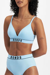 Bonds Women's T-Shirt Stretch Rib Wireless Bra with Contour Cups for Women