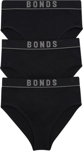 Bonds Women's High-Waist Bikini Underwear, Seamless Ribbed Stretch, High-Leg, Everyday Comfort