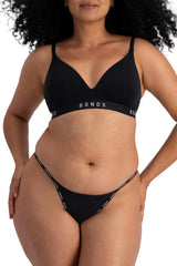 Bonds Women's Thong Underwear 3-pack – Breathable Cotton Blend, Soft Stretch, Everyday Comfort
