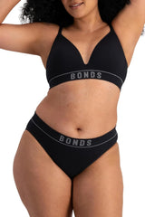 Bonds Women's High-Waist Bikini Underwear, Seamless Ribbed Stretch, High-Leg, Everyday Comfort