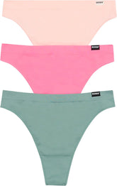 Bonds Women's Seamless Icons Thong in Stretchy High Rise Fit for Women, 3-pack