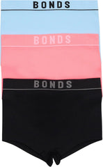 Bonds Women's Seamless Stretch Rib Boyfit High Rise Underwear for Women, 3-pack