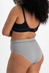 Bonds Women's High-Waist Bikini Underwear, Seamless Ribbed Stretch, High-Leg, Everyday Comfort