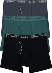 Bonds Men's Underwear Boxer Briefs Pack, Guyfront Men's Boxer Briefs, Mid-Length Underwear for Men, Viscose/Bamboo