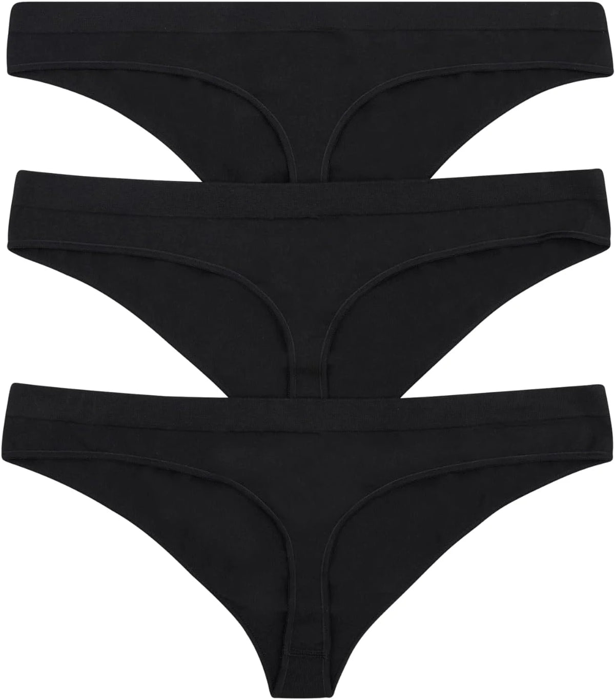 Bonds Women's Seamless Invisi Thong With Mid Rise Fit in Cotton-rich Blend for Women, 3-pack