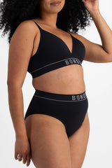 Bonds Women's Seamless Stretch Rib Hipster High Leg Underwear for Women, 3-pack