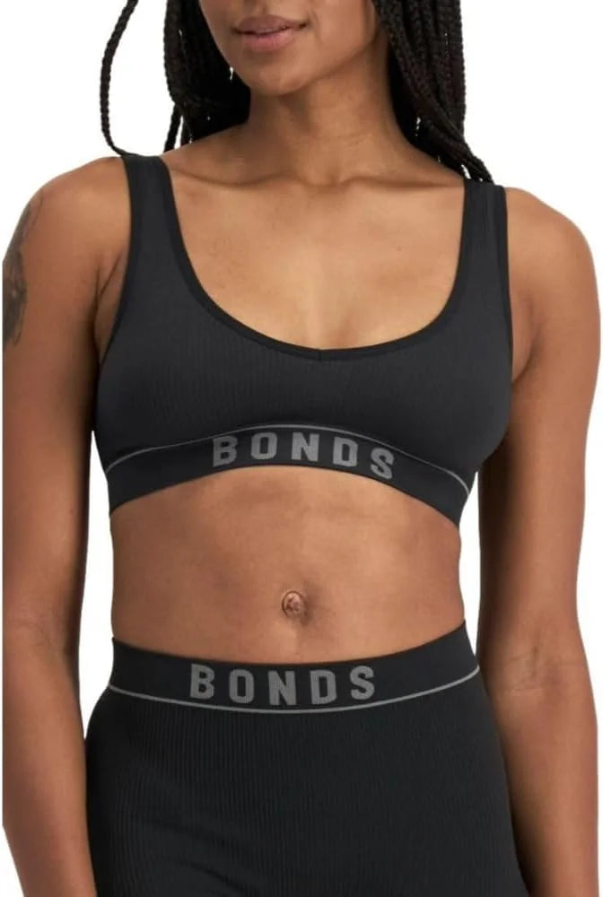 Bonds Women's Seamless Stretch Rib Bralette with V-Neck for Women