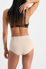 Bonds Women's Seamless Invisi Full Brief Underwear in Cotton-rich Blend for Women, 3-pack