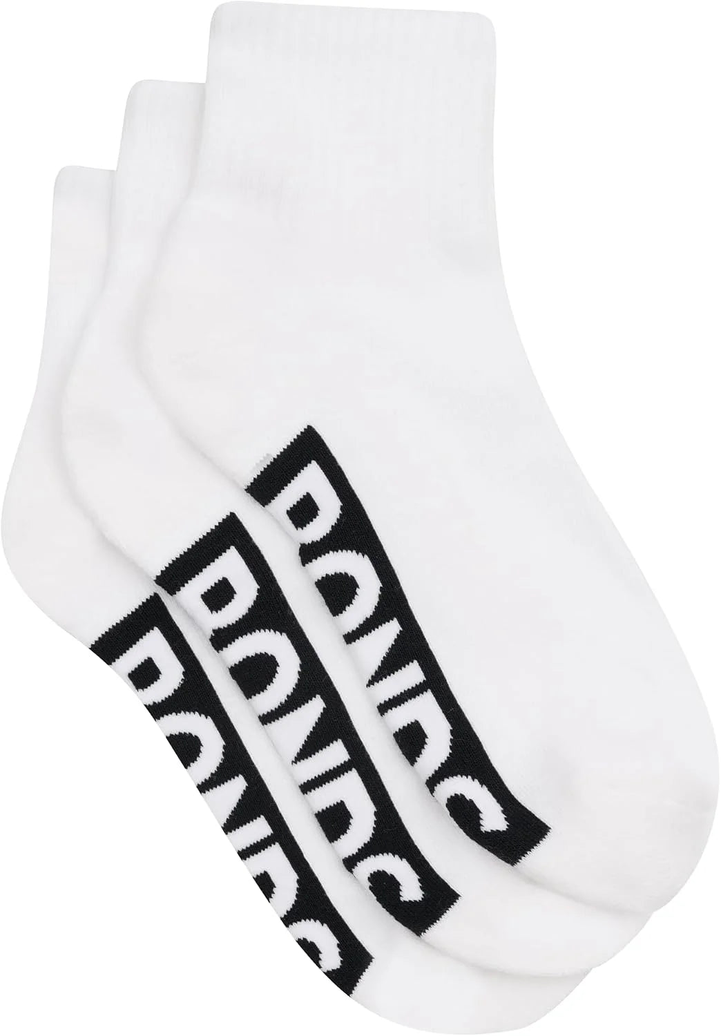 Bonds Men's Quarter Crew Socks With Cushioned Sole in Stretchy Cotton Blend, Unisex 3-pack