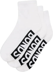 Bonds Men's Quarter Crew Socks With Cushioned Sole in Stretchy Cotton Blend, Unisex 3-pack