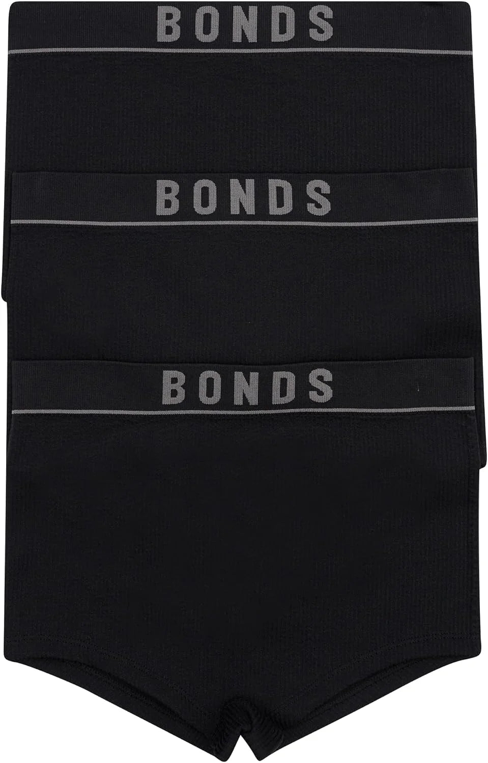 Bonds Women's Seamless Stretch Rib Boyfit High Rise Underwear for Women, 3-pack