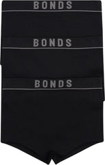 Bonds Women's Seamless Stretch Rib Boyfit High Rise Underwear for Women, 3-pack